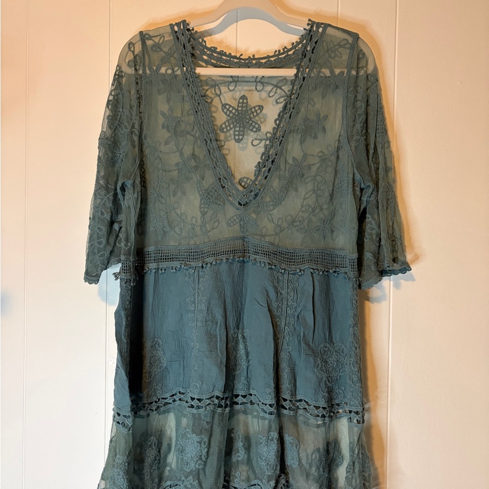 Elegant Lace Overlay Dress